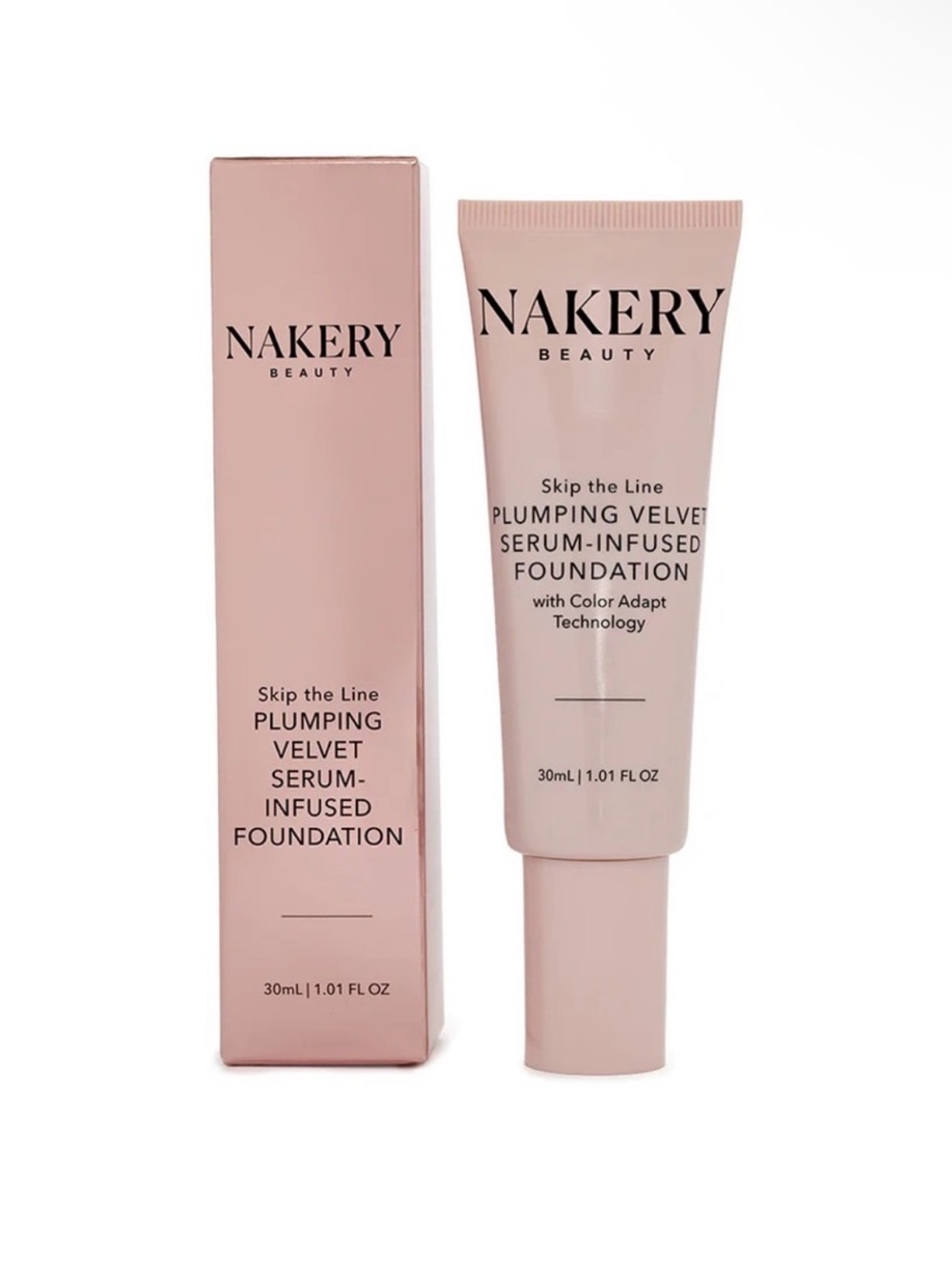 Nakery Beauty Skip the Line Plumping Velvet Serum-Infused Foundation 30 ml NEW